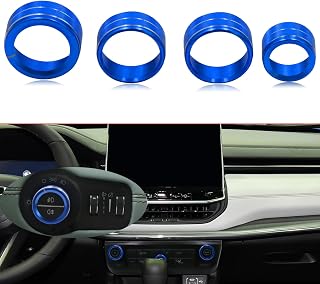 sumaikeji Fits for Jeep Compass 2022-2025 Headlight Air Conditioner Knob Trim Auto Parts(Compass,Blue)