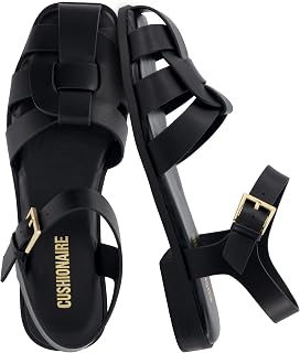 CUSHIONAIRE Benny Women's Fisherman Sandal with Cushioned Footbed and Adjustable Buckle