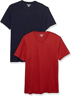 Amazon Essentials Men's Short-Sleeve V-Neck T-Shirt, Pack of 2