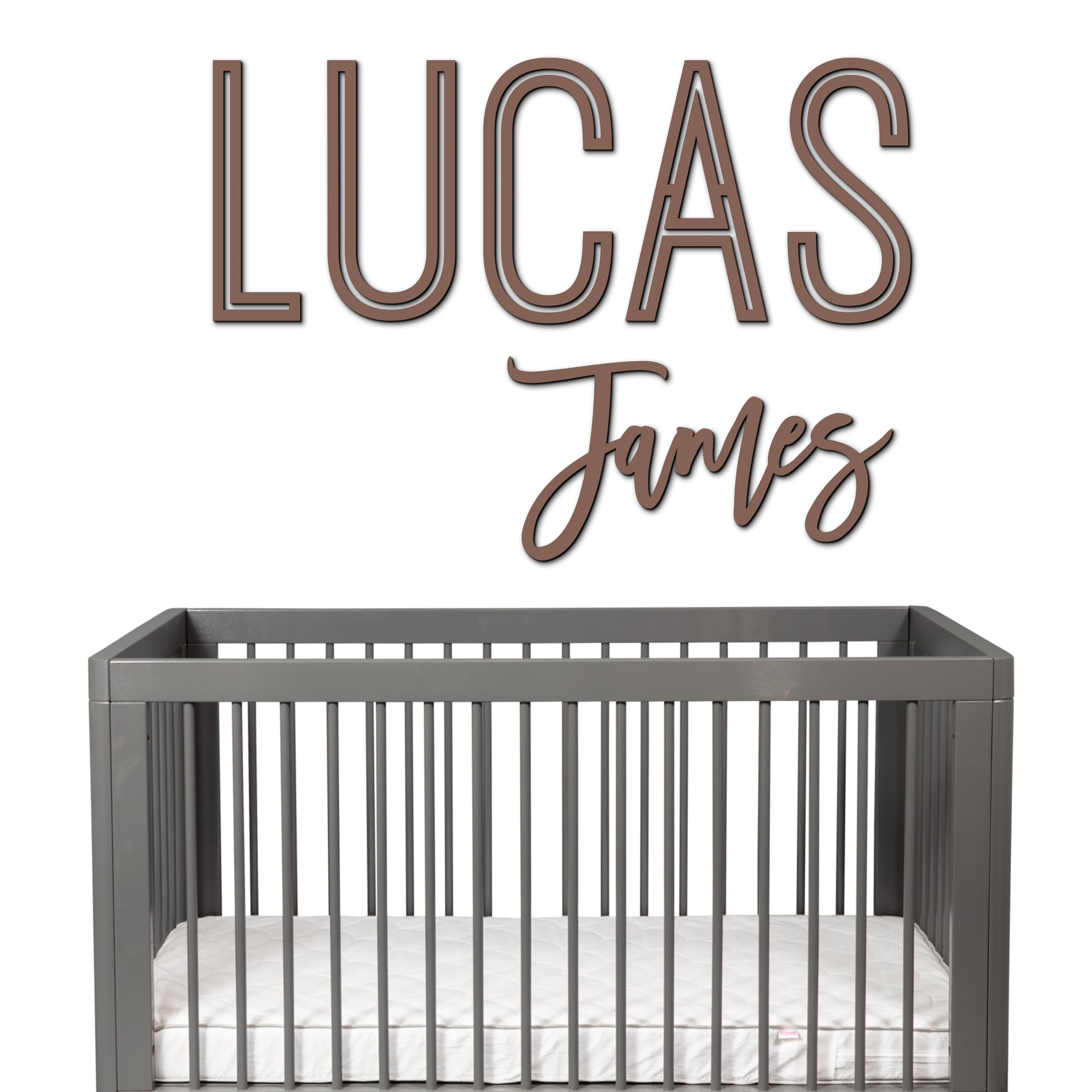 First and Middle Name Signs for Nursery Wooden Name Signs for Kids Room Personal