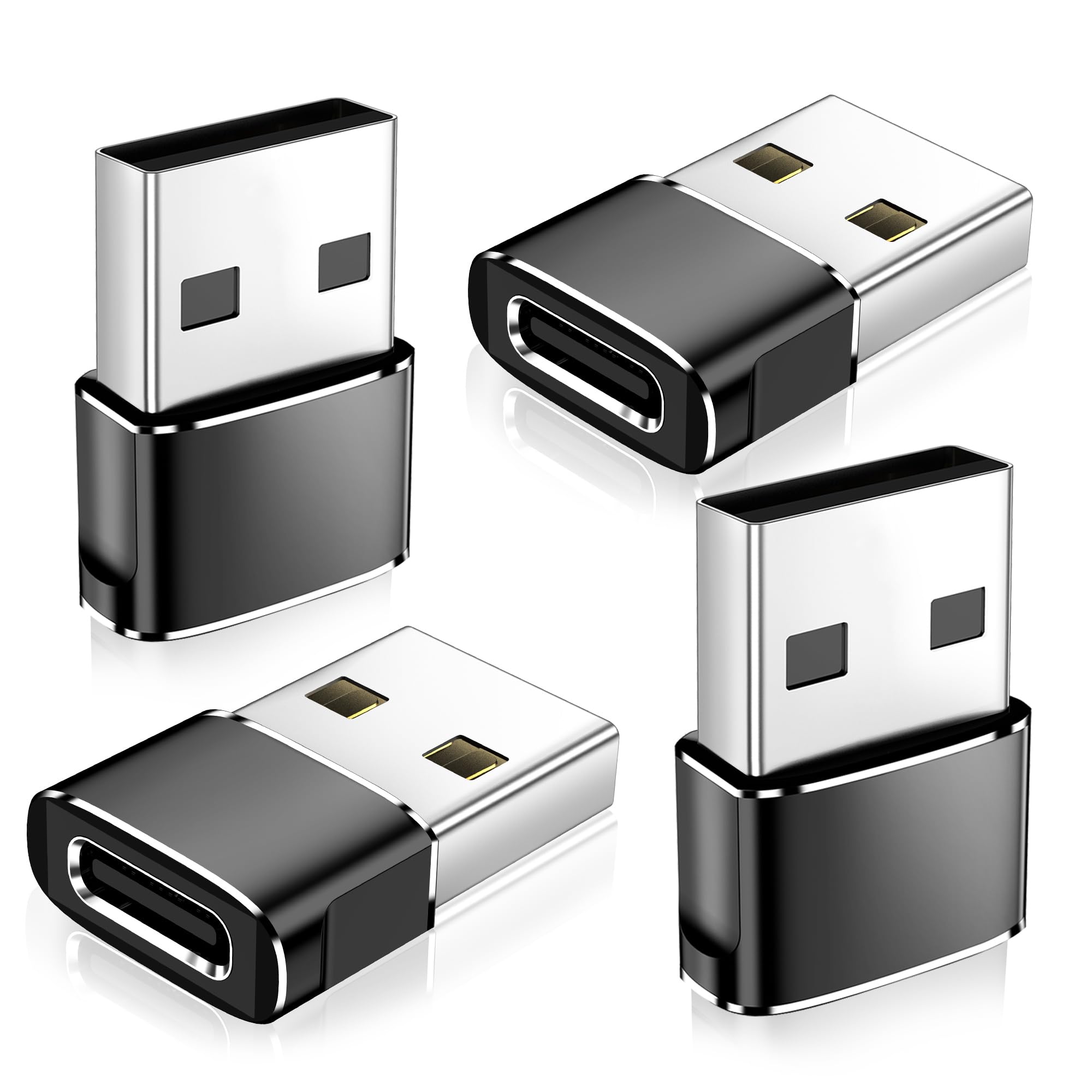 𝟒𝐏𝐚𝐜𝐤 𝐔𝐩𝐠𝐫𝐚𝐝𝐞𝐝 USB to USB C Adapter,Type-C Female to A Male Charger Converter fo