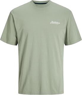 JACK & JONES Tee SS Frontprint Crew Neck Jjbeau Men's Short-Sleeved T-Shirt with Front Print