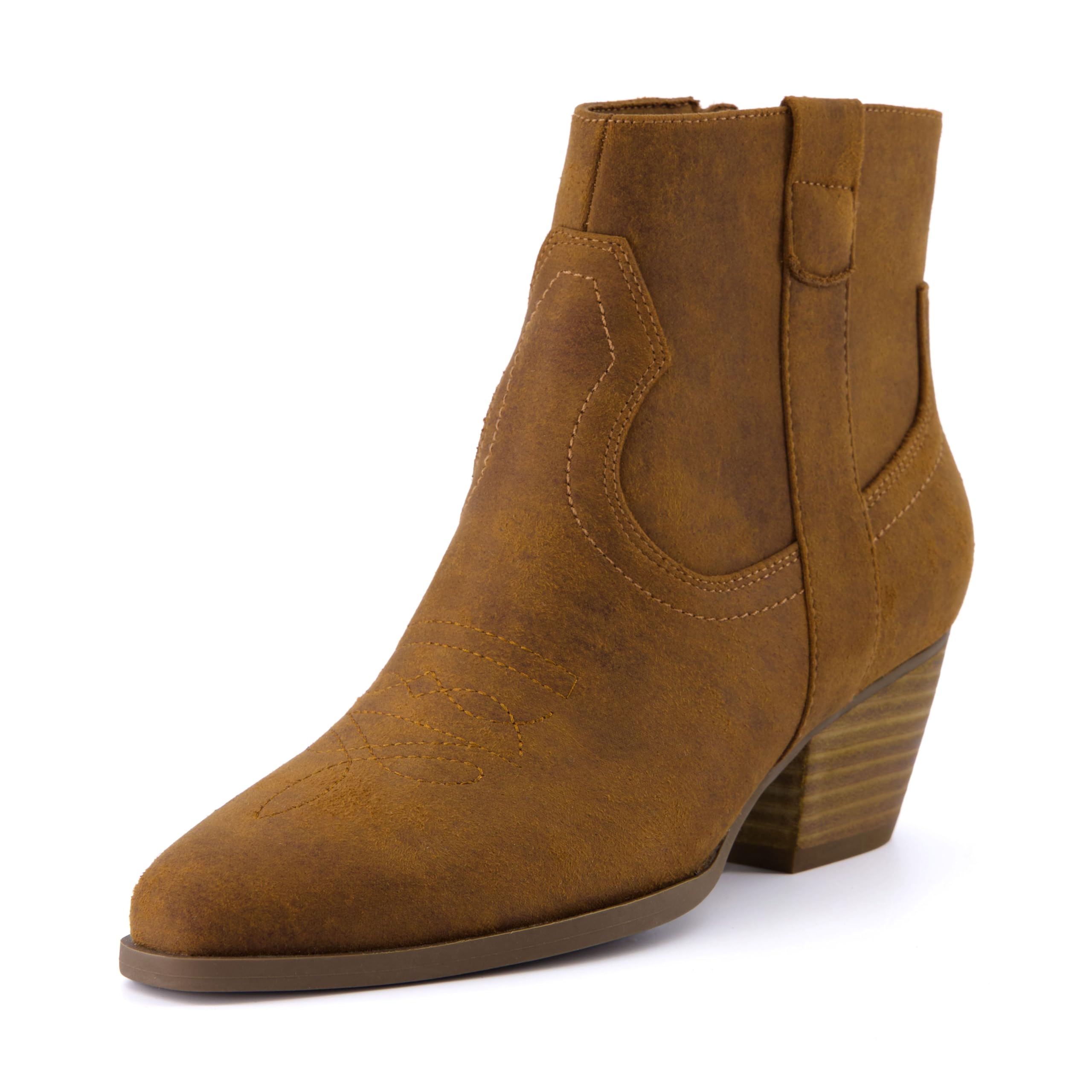 CUSHIONAIRE Outlaw Cowboy Boots for Women, Western Ankle Booties