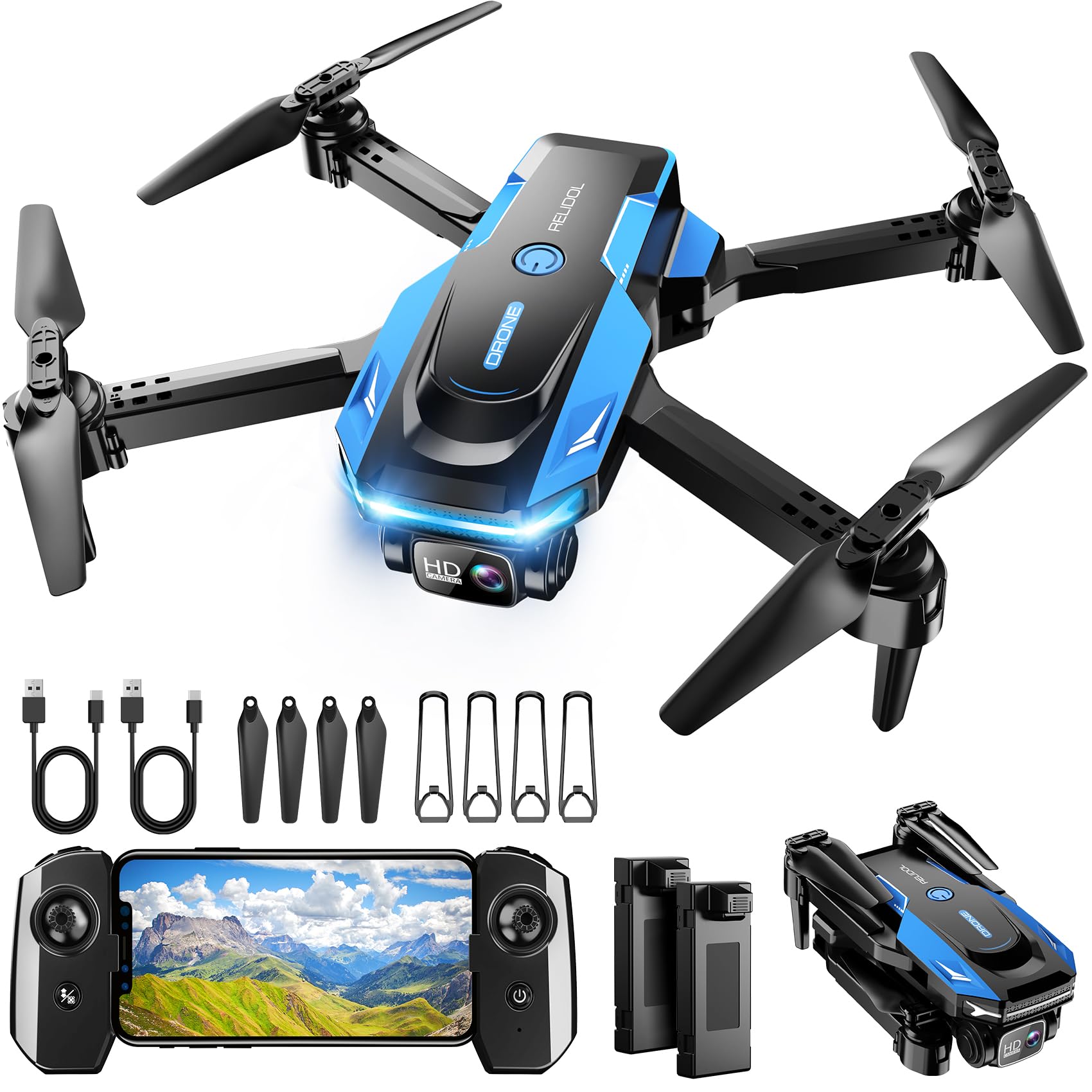Drone with 1080P Camera - Foldable Remote Control RC Quadcopter FPV Drone | Came