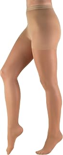 Truform Sheer Compression Pantyhose, 8-15 mmHg, Women's Shaping Tights, 20 Denier