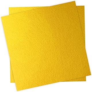 12" x 12" Felt Fabric Sheets for Crafts, Squares Felt Paper (Light Yellow) | Pre-Cut Felt Fabric Sheets; Assorted Fixed Colors, Mix & Match; Easy to Cut, Sew; Perfect for DIY Crafts, Sewing Projects