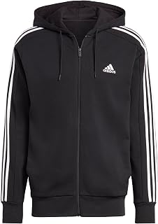 adidas Essentials French Terry 3-Stripes Full Zip Hoodie Men's Jacket
