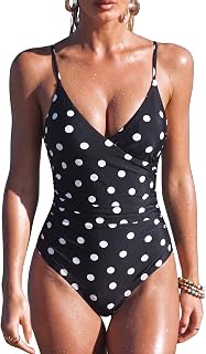SUUKSESS Women Sexy Wrap Push Up One Piece Swimsuit Tummy Control Bathing Suit