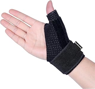 Dr.Welland Reversible Thumb & Wrist Stabilizer splint for BlackBerry Thumb, Trigger Finger, Pain Relief, Arthritis, Tendonitis, Sprained and Carpal Tunnel Supporting, Lightweight and Breathable S/M