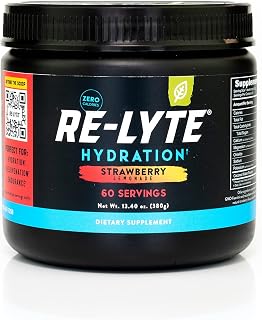 REDMOND Re-Lyte Sugar Free Electrolyte Powder Mix (Strawberry Lemonade) | Zero Sugar Electrolytes, Hydration Powder – Powered by Real Salt, Naturally Mineral-Rich for Everyday Hydration Support