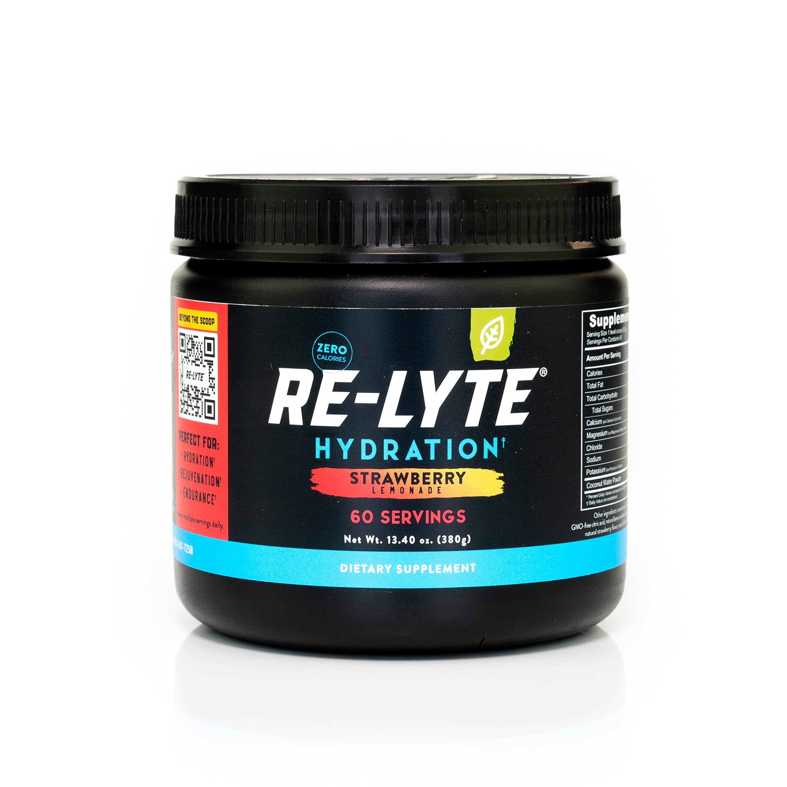 REDMOND Re-Lyte Sugar Free Electrolyte Powder Mix (Strawberry Lemonade) | Zero S
