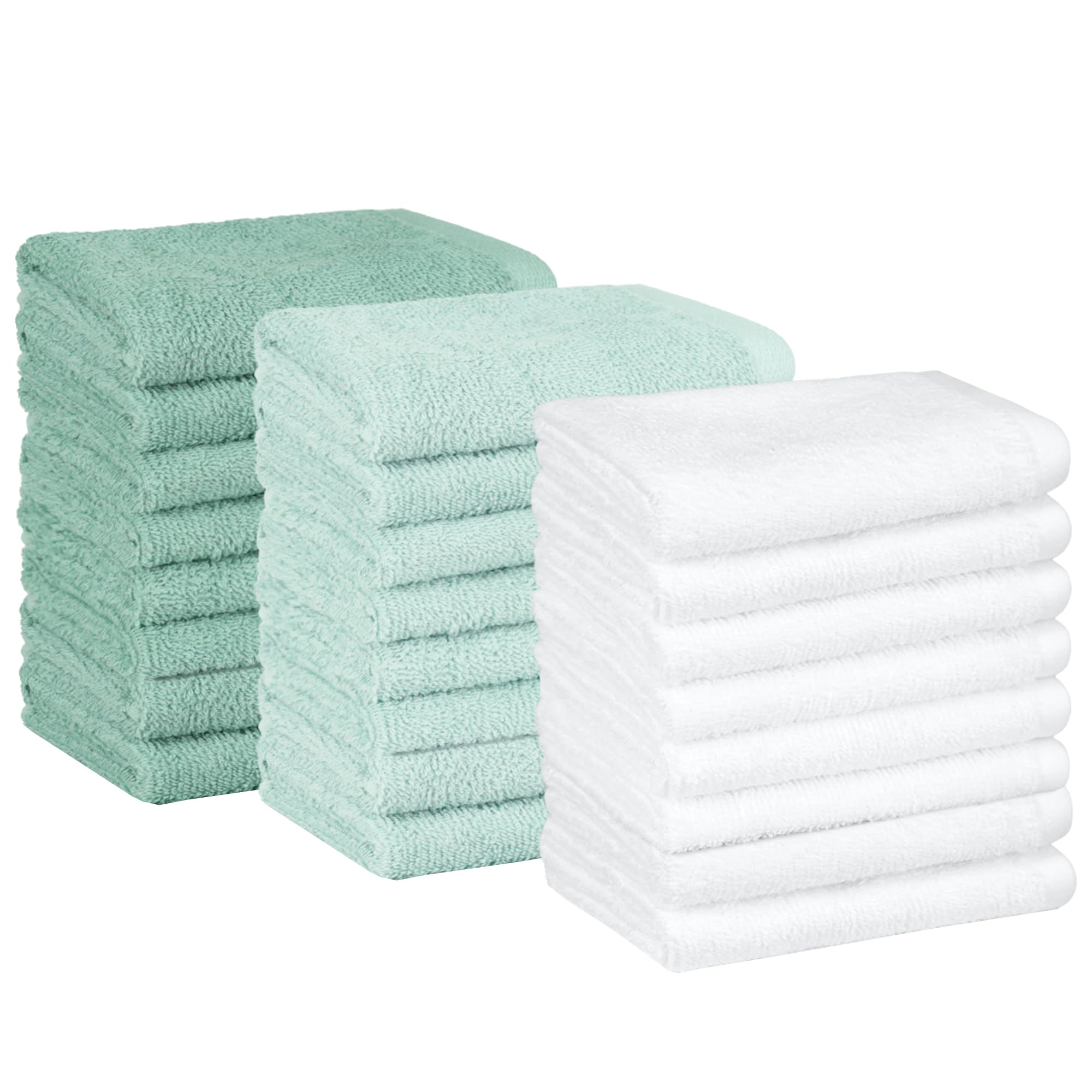 Amazon Basics Highly Absorbent, Soft & Durable 100% Cotton Washcloths for Bathro
