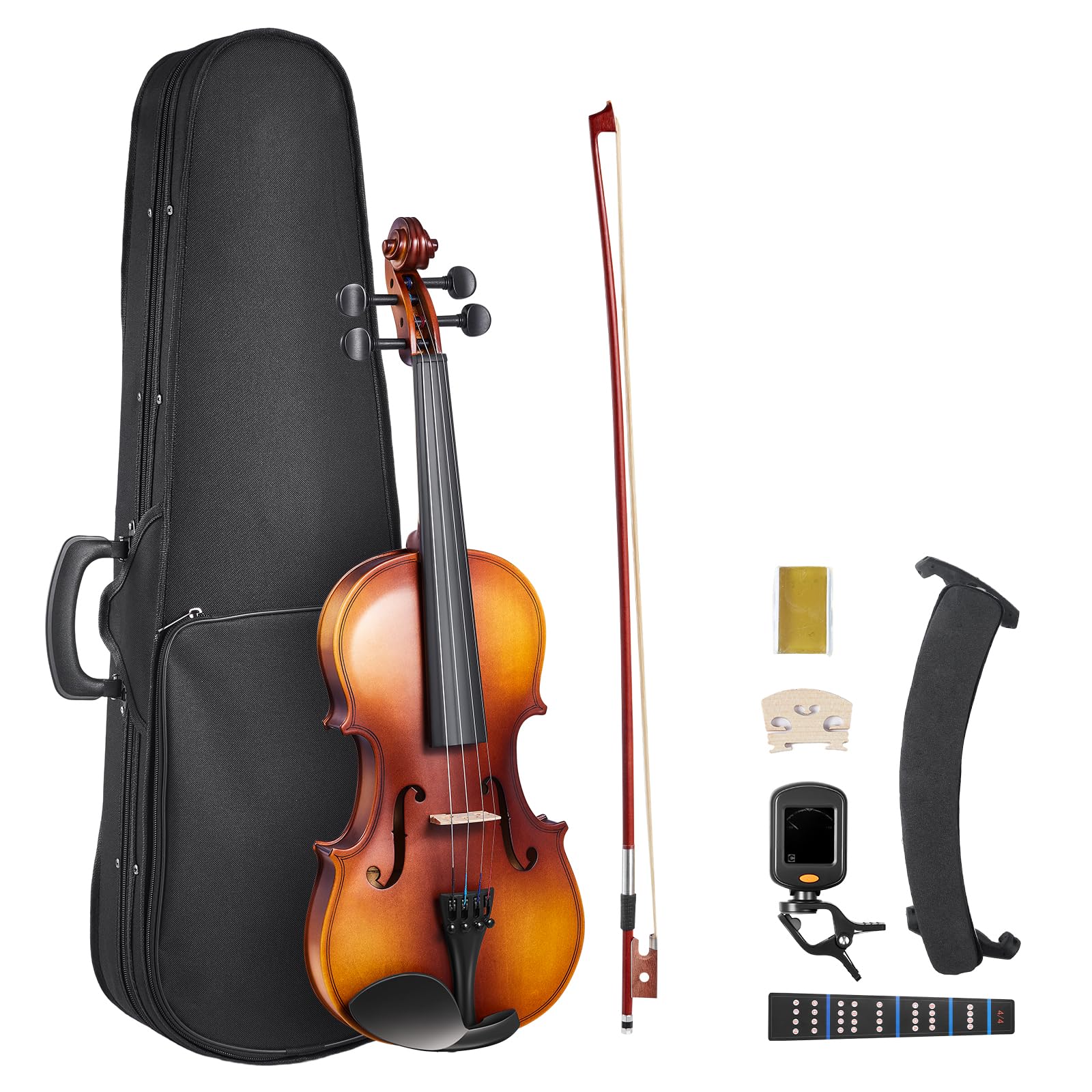 VEVOR Violin 4/4 Full Size for Adults, Violin Fiddle Set for Beginners with Hard