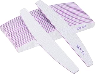 20 x Reusable Double-Sided Nail Files 100/180 Grit for Manicure
