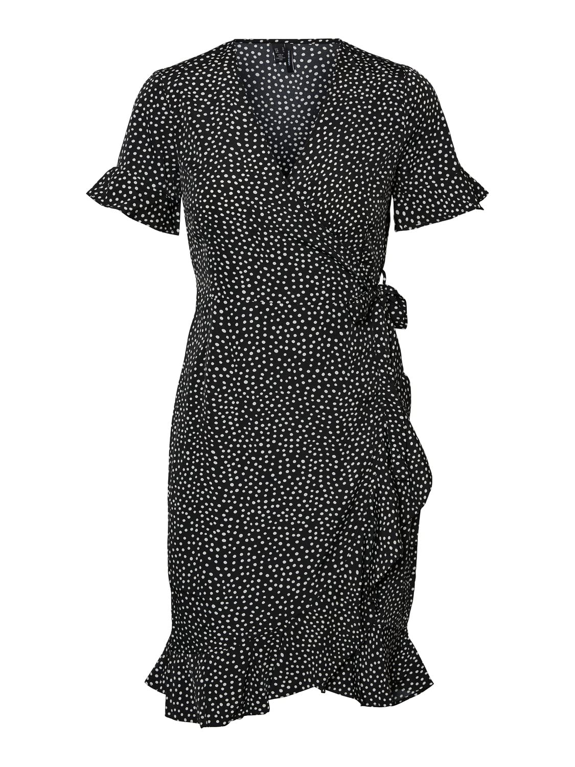 VERO MODA Vmhenna Vestido Cruzado con Volantes 2/4 Wvn Noos Vestido Mujer