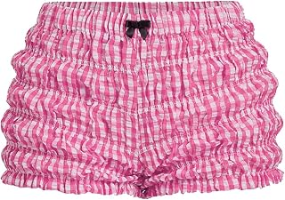 SOLY HUX Women's Ruffle Shorts Plaid Gingham Y2k Bloomers Micro Bottoms