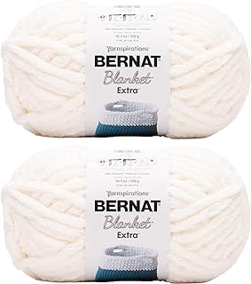 Bernat Blanket Extra Vintage White Yarn - 2 Pack of 300g/10.5oz - Polyester - 7 Jumbo - Knitting/Crochet
