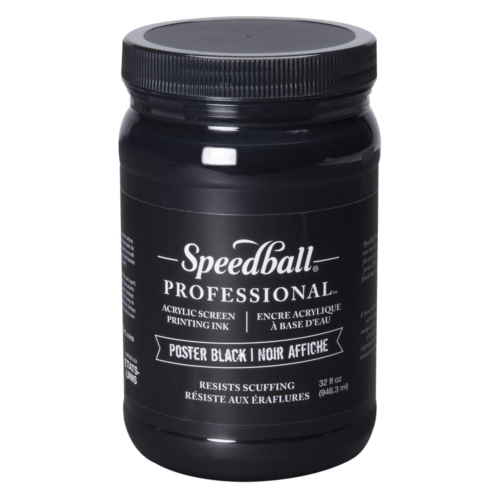 Speedball Professional Acrylic Screen Printing Ink, 32-Ounce, Poster Black