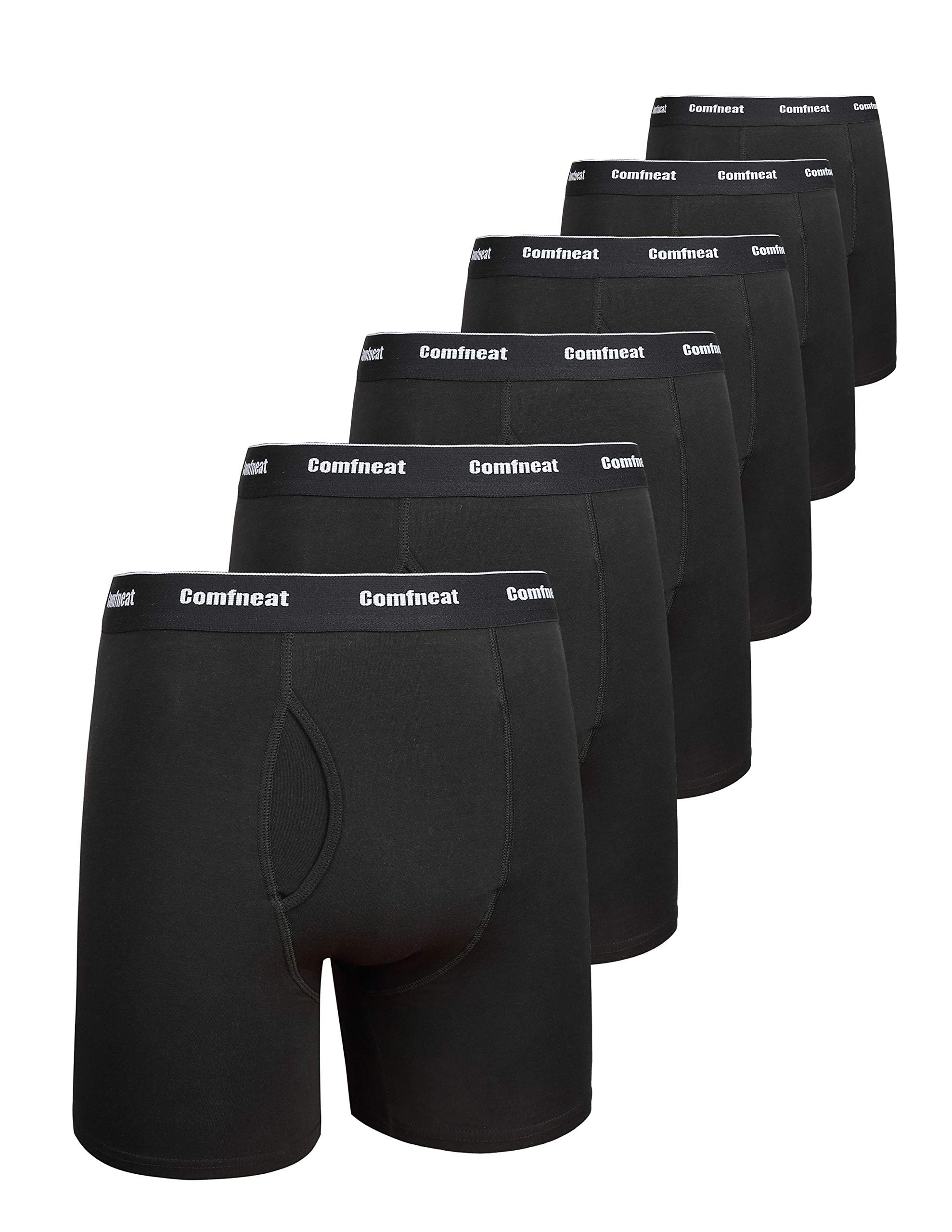 Comfneat Men's Stretchy Boxer Shorts Comfy Underwear with Fly
