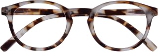 OPULIZE Zen Reading Glasses Light Brown Tortoise Small Men Women Hinges Spring R24-1T +3.50