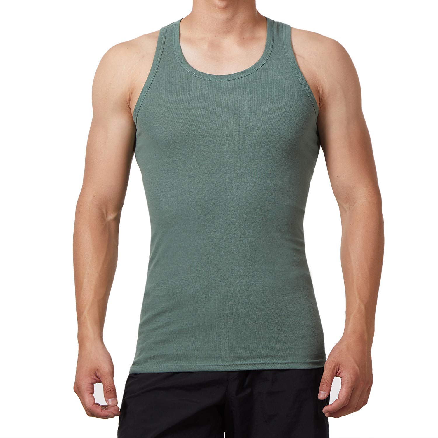 FALARY Men's Tank Top 3/5 Pack 100% Cotton Tank Top