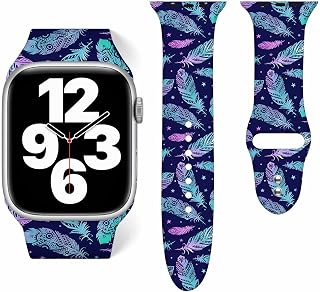 Watch Band Compatible with Apple Watch Band,Silicone Soft Wristband Waterproof Replacement Sport Strap for iWatch Bands Series 1-10 SE Ultra