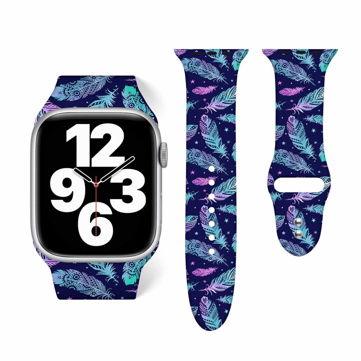 Watch Band Compatible with Apple Watch Band,Silicone Soft Wristband Waterproof R