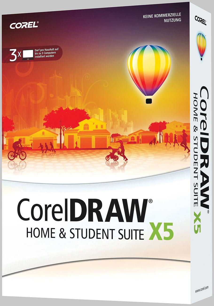 Corel DRAW Graphics Suite X5 Home & Student 3-PC BOX