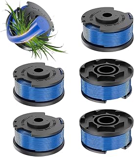 Yeaskyart 6 Pcs Strimmer Wire Replacement, 11"L DIA 1.6mm Trimmer Line | Compatible with AC14RL3A, Ryobi 18V, 24V, 40V, Nylon Strimmer Spool, Blue