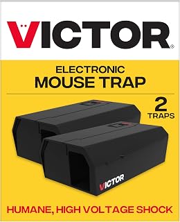 Victor Electronic Mouse Trap, 2-Pack, Indoor Electric Mouse Traps for Home | Kills Mice, Green LED Notification System, No-Touch Disposal, Advanced Smart Circuit Technology, Requires 4 AA Batteries