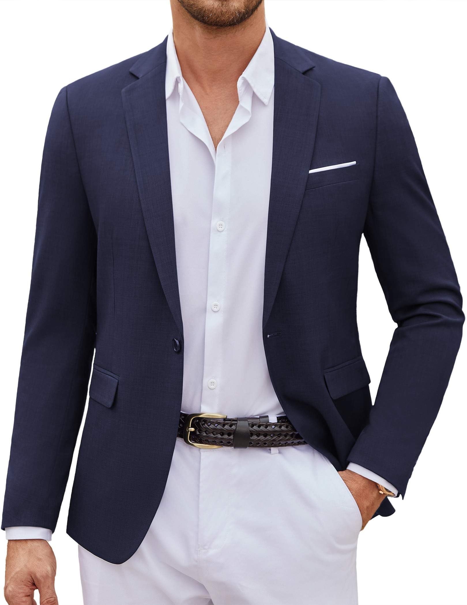 COOFANDY Mens Casual Blazer Suit Jackets One Button Sport Coats Lightweight Busi