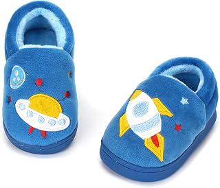 LACOFIA Children's Winter Slippers Plush Slippers for Children