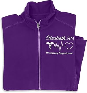 NACRE APPAREL Women's Custom Nurse Jacket Personalized Embroidered Lightweight Nurse Coat