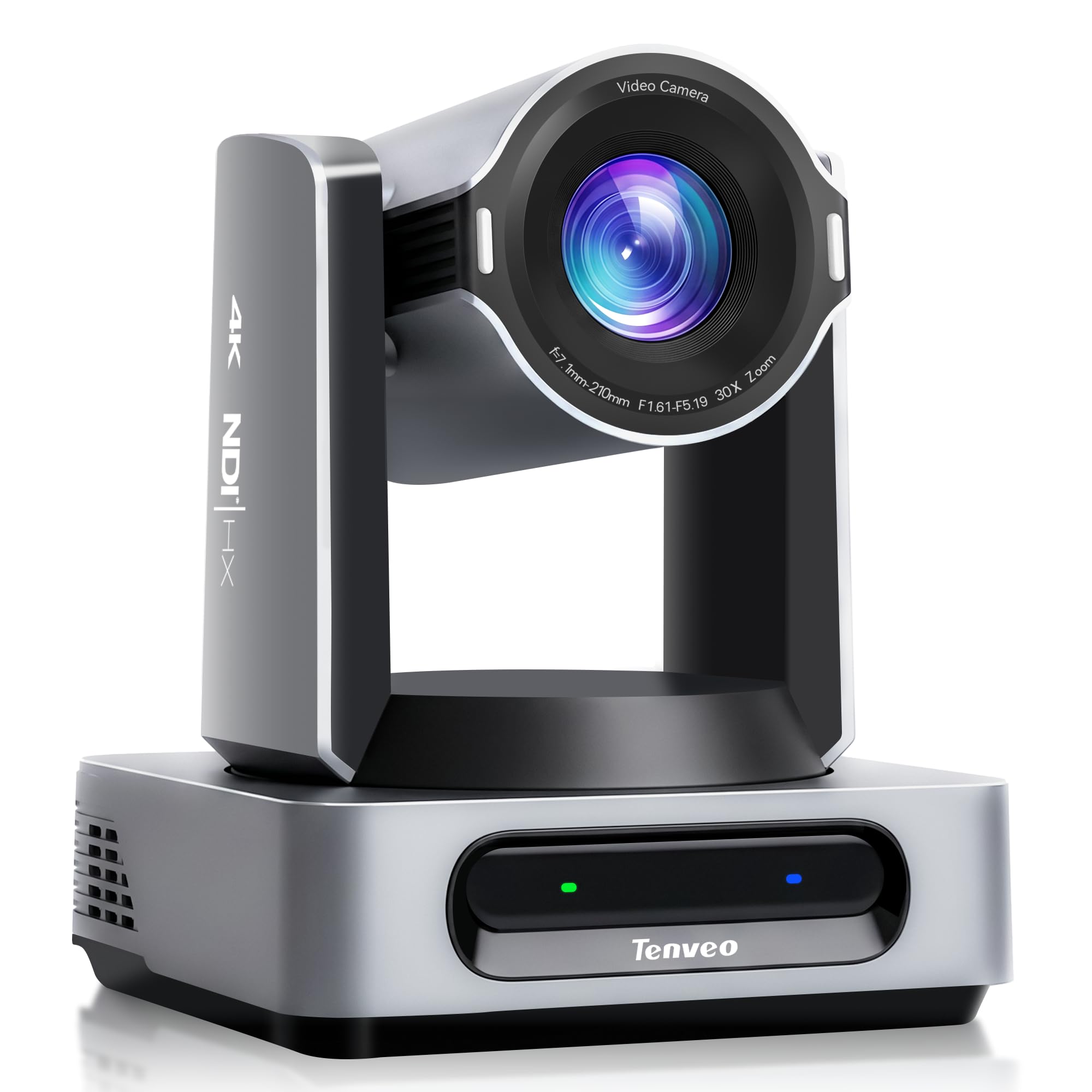 Tenveo 4K 60FPS NDI PTZ Camera, AI Auto Tracking 3.0, 30X Zoom 1/1.8 UHD CMOS 8.