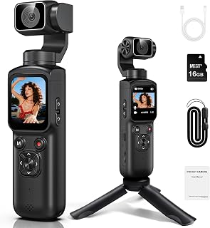 4K Vlogging Camera 330°Rotating Lens Digital Pocket Cameras for YouTube | Face Tracking Vlog Camera, Fast Autofocus 75MP Portable Video Camera with WiFi Webcam 1.72”Touch Screen for TikTok