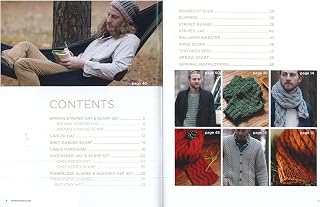 Leisure Arts Everyday Men's Knits Book - 17 Easy to Intermediate Knitting Patterns for Men’s Hats, Scarves, Sweaters, and More, Softcover Knitting Book, 64 Pages