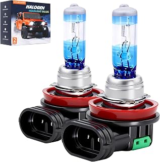 H11 Halogen Headlight Bulbs, 3800K Warm White, 300% Brighter, OEM Fit | 12V 55W High Performance, Low Beam & Fog Light Headlight Bulb, Blue Coating Tech, 1200H Lifespan, Plug & Play, 2 Pack