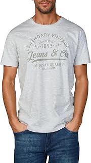 riverso Men’s T-Shirt, RIVLeon, Crew Neck, O-Neck, Short Sleeve Tee Shirt, Print, Regular Fit, 100% Cotton, Green, Blue, White, Grey, Red, Orange, S, M, L, XL, 2XL, 3XL, 4XL, 5XL