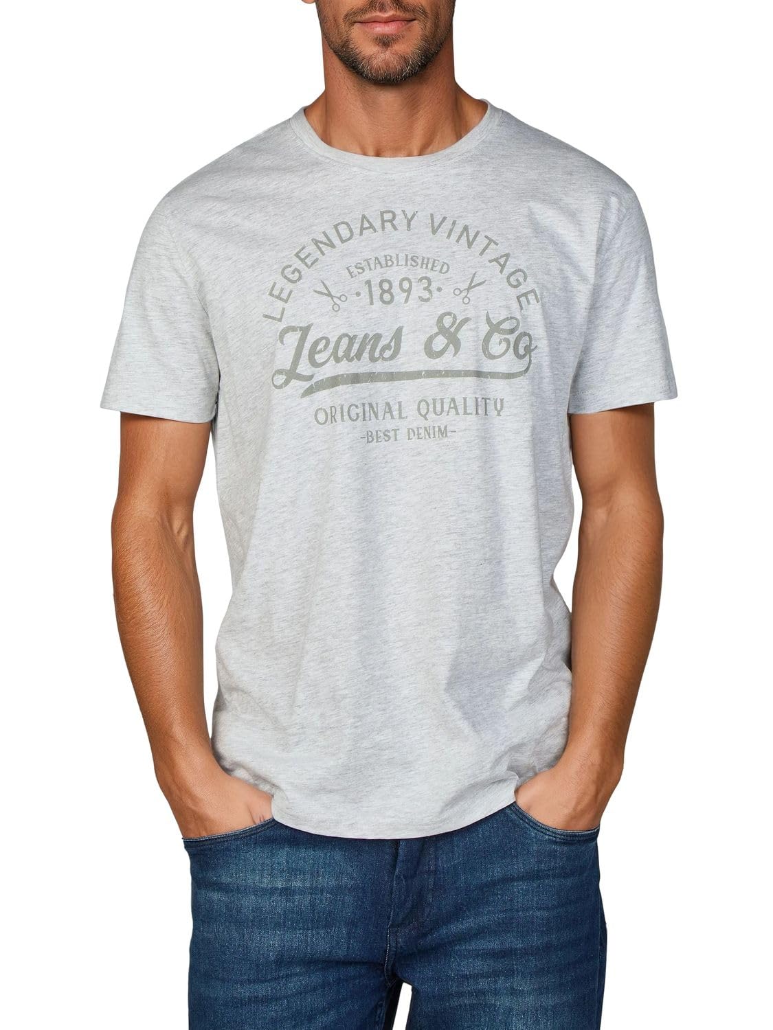 riverso Men’s T-Shirt, RIVLeon, Crew Neck, O-Neck, Short Sleeve Tee Shirt, Print