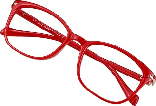 Blue Light Blocking Glasses for Women/Men, Anti Eyestrain, Computer Reading, TV Glasses, Stylish Square Frame, Anti Glare