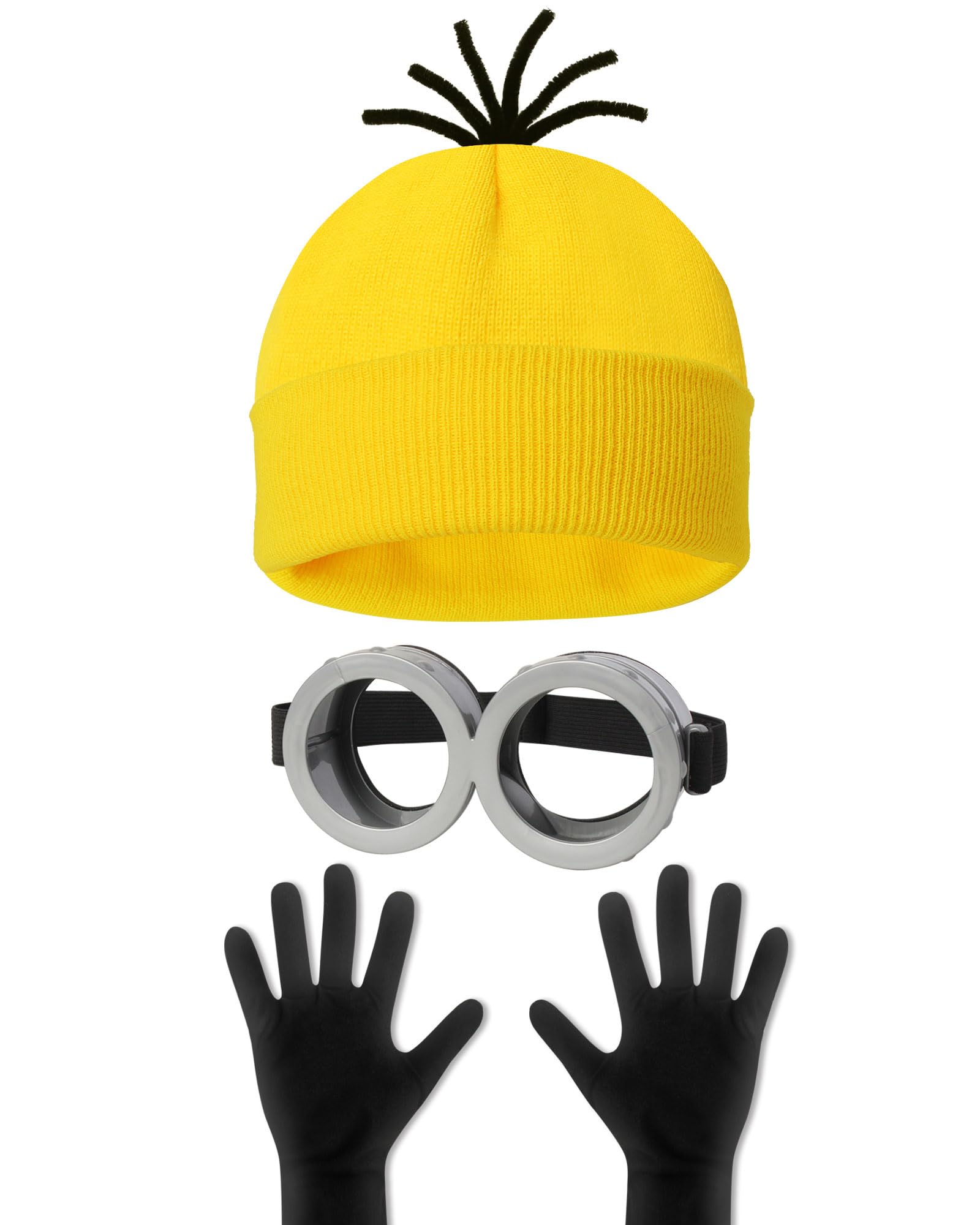 HEYFIZZ 3 Pcs Halloween Costume Accessories Adult, Easy Costume Men Women | One 
