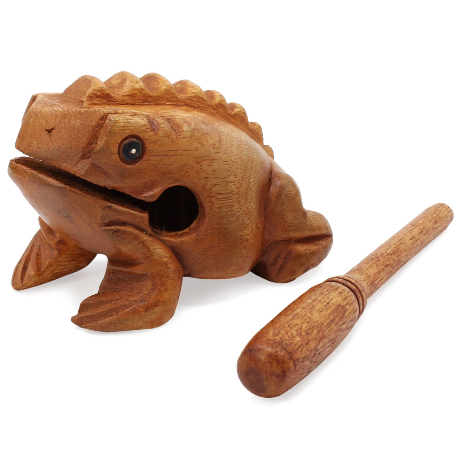Aussel Guiro Croaking Wooden Frog with mallet, Musical Instrument Sound Block, F