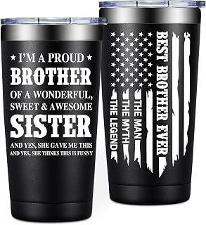 SpenMeta Brother Gifts from Sister - 20oz Best Brother Ever Tumbler Cup