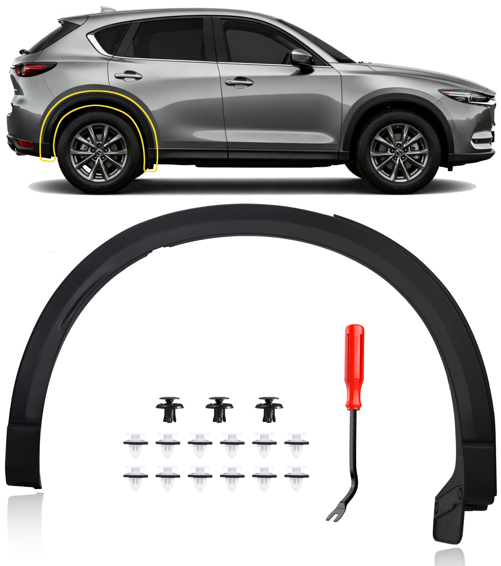 Passenger Side Rear Fender Trim Fit for 2017-2021 Mazda CX5 | Fit for Mazda CX5 