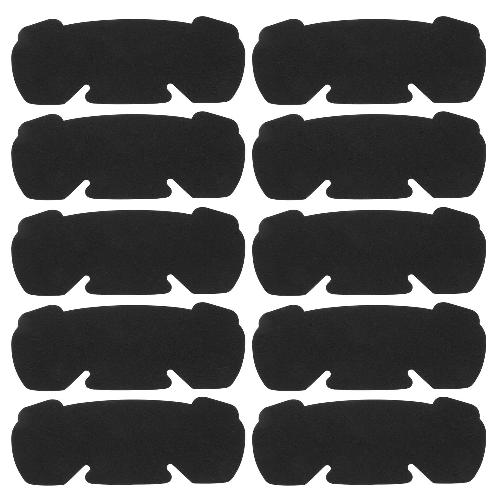 10pcs Breathable Thin Hockey Helmet Sweat Liner for Men, Black | PET EVA Insert,