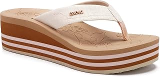 ONCAI Platform Flip Flops for Women Fashion Elegant Summer Flip Flops with Comfortable Rubber Sole for Outdoor Walking (US 5-11)