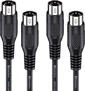 Cable Matters 2-Pack 5 Pin DIN MIDI Cable, 5 Pin MIDI Cable, 6ft | For MIDI Keyboards and Controllers, 5-Pin DIN Male Connectors, Flexible PVC Jacket