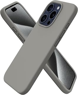 ORNARTO Compatible with iPhone 15 Pro Case 6.1",Liquid Silicone Slim Cover
