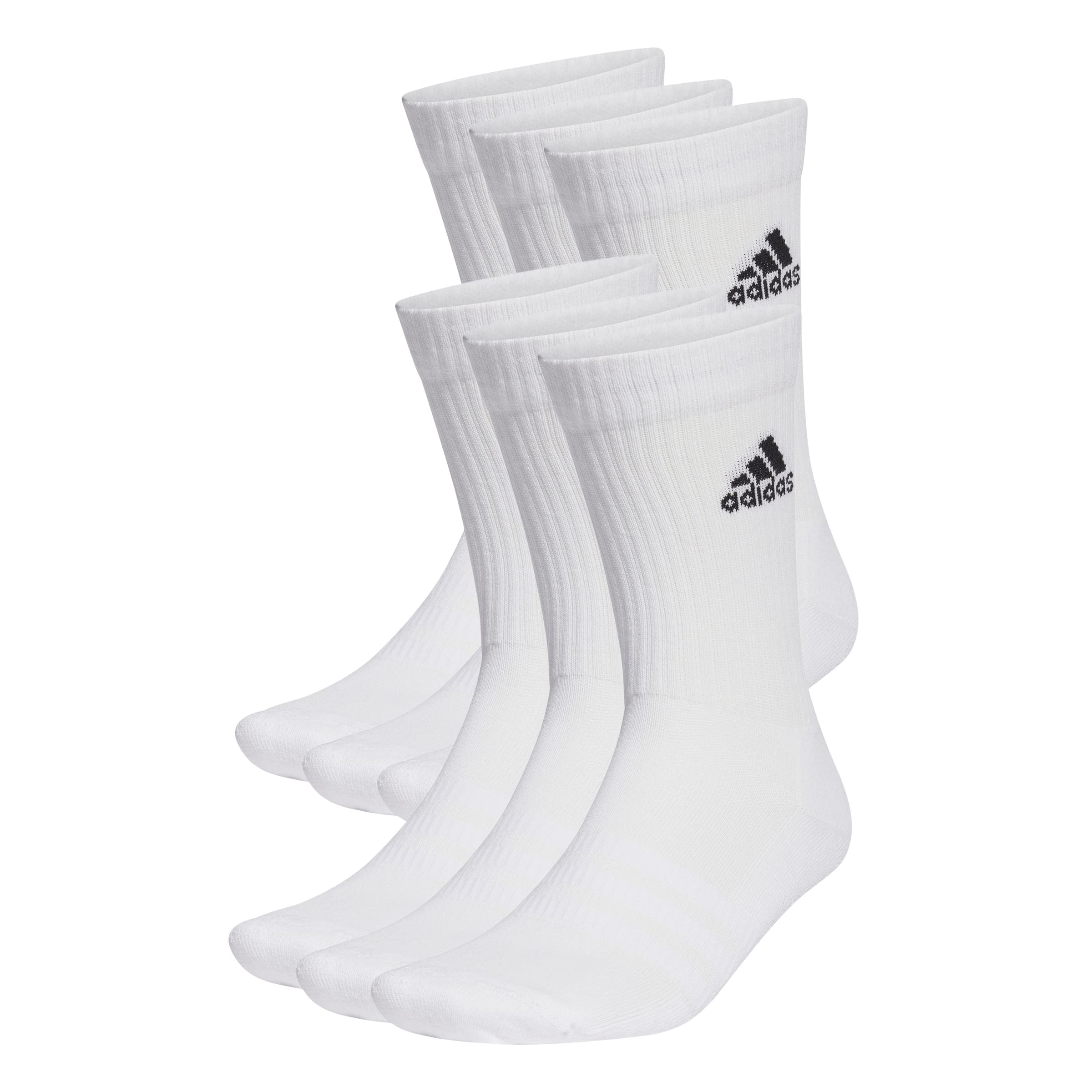adidas Unisex Cushioned Sportswear Crew Socks 6 Pairs Crew Socks