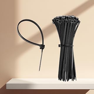 100 Pieces 4 Inch Zip Ties Black Zip Ties 18 lbs Tensile Strength Assorted Colors Self-Locking Nylon Cable Ties Suitable for Indoor Outdoor Use